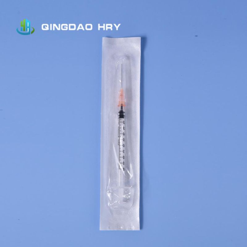 Fast Delivery of 1ml Disposable Syringe Luer Slip with Needle 25g*1 CE FDA ISO 510K