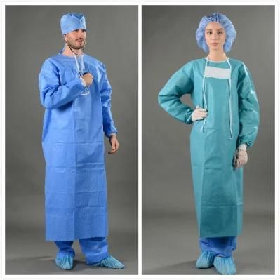 Eo-Sterilized Medical Gown SMS Surgical Gown for Hospital