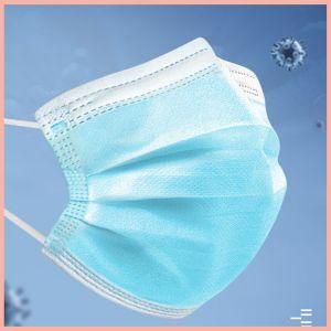 Disposable Three-Layer Protective Medical Mask with Molten Spray Coating for Adult Ultra-Thin Anti-Bacteria and Anti-Dust Blue Mask with Ce