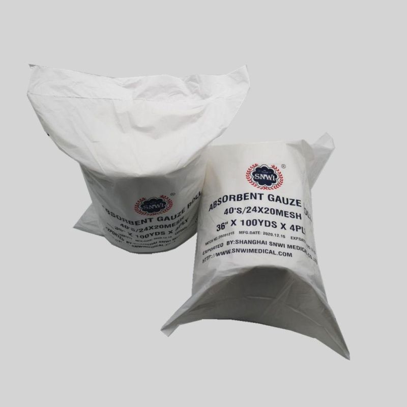 Disposable Medical Supply Non-Sterile Absorbent Gauze Cotton Wool Roll Approved by CE ISO