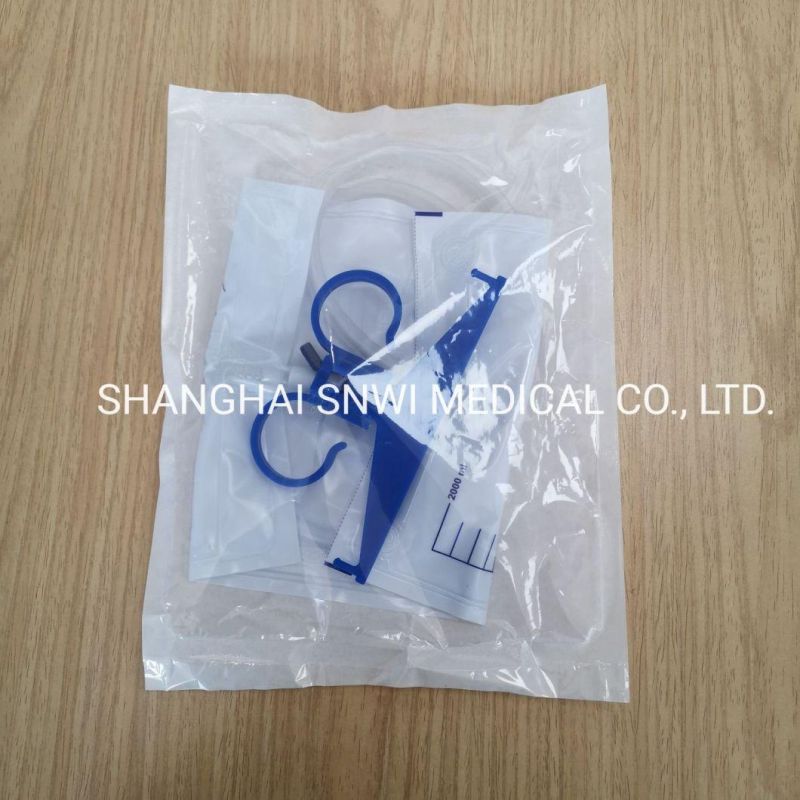 Medical Disposable Sterile 2000ml Urine Bag Urine Collection Drainage Bag with T-Valve