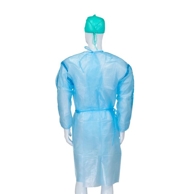 Disposable Waterproof PP+PE Surgical Gown Hospital Use Medical Adult Use Anti-Bacterial Isolation Gown