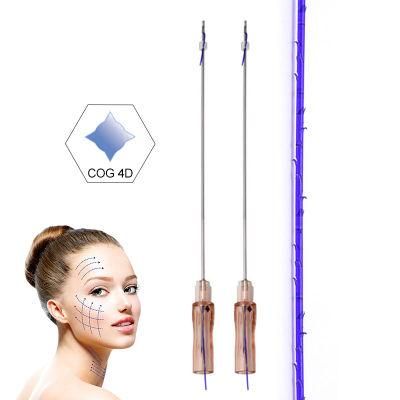 China Supplier Anti-Aging 29g 38mm Single Aptos Suture Mono 4D Cog Pdo Collagen Thread Korea for Facial Beauty