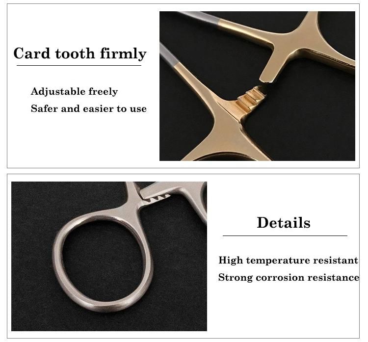 Stainless Steel Elbow Ligation Forceps Surgical Scissors Ligation Fixture Clamp