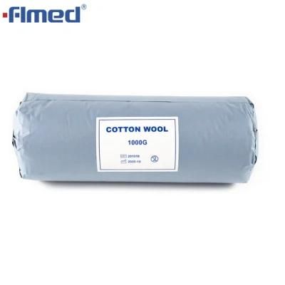 Medical Supply China Factory Absorbent Surgical Cotton Wool Roll 500g