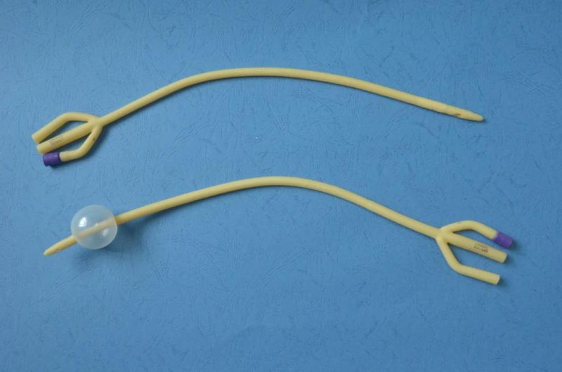 Medical Disposable Sterile Urine PVC Nelaton 100% Silicone Coated Latex Foley Urethral Catheter with Balloon