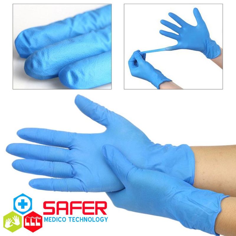 Food Grade Latex Free Disposable Nitrile Examination Gloves