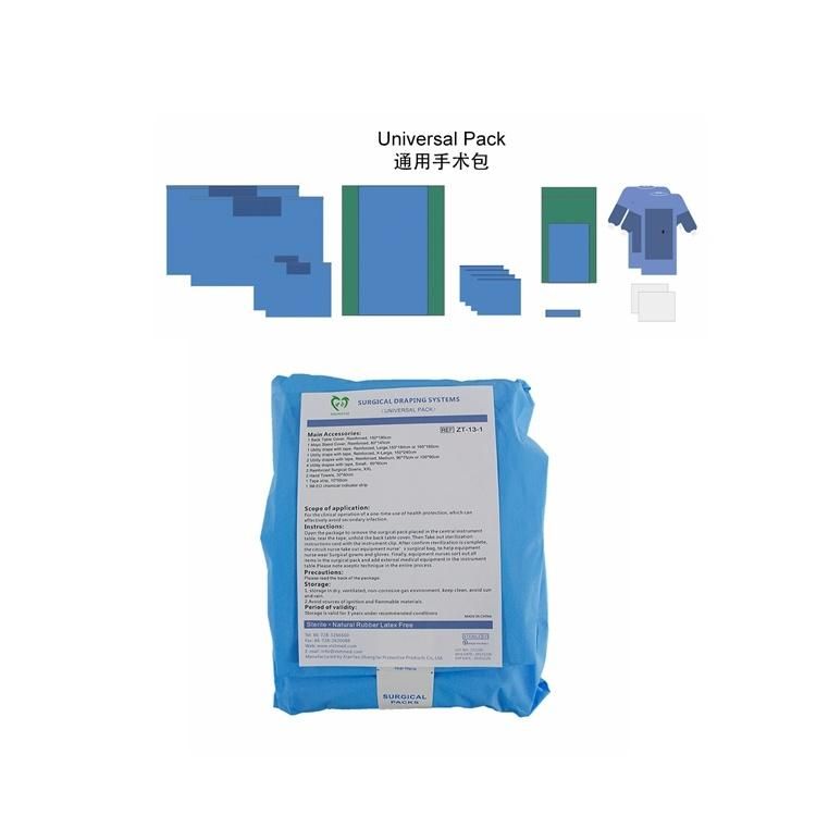 Hospital Sterile Disposable Non Woven Medical Surgery Surgical Delivery Universal Drape Kit Pack