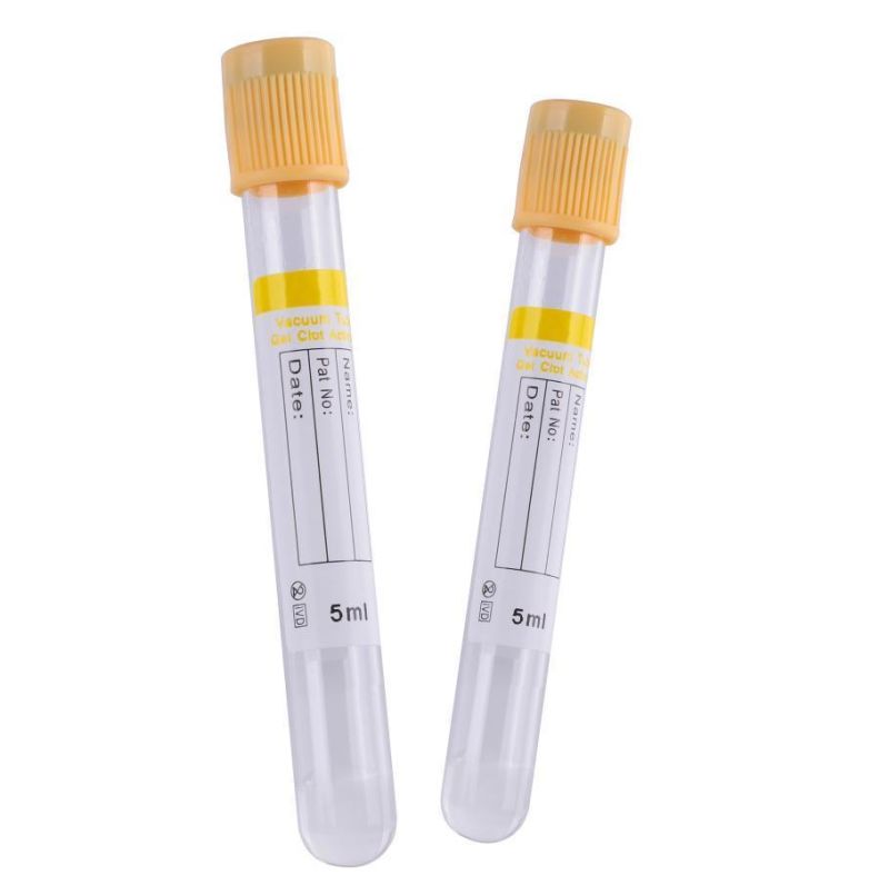 Gel Tube, with Clot Activator, Gel&Clot Activator Vacuum Blood Collection Tube, Yellow Cap