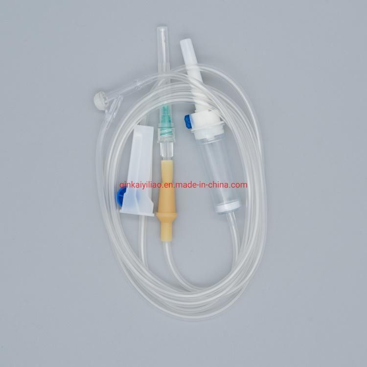 Infusion Set/IV Giving Set with Two Plastic Spikes