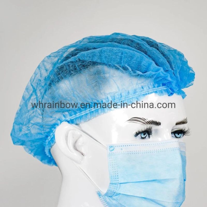 Disposable Plastic Strip/Clip/Bouffant/Mop/Nonwoven/PP Cap Shower/Bathing/Hotel Cap /Nurse/Doctor Cap /Medical/Surgical Cap with Elastic Polypropylene Fabric