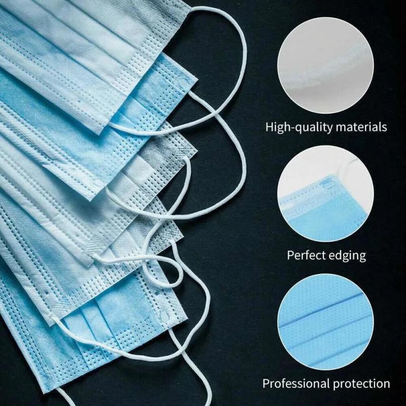 Factory Stock Earloop 3 Ply Fabric 98% Filter Disposable Mascarilla De Proteccion Medical Mascarilla Face Mask