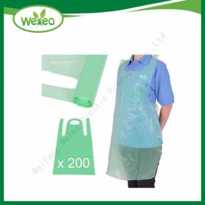 2018 Hot Selling Polythene Disposable PE Apron for Food Processing