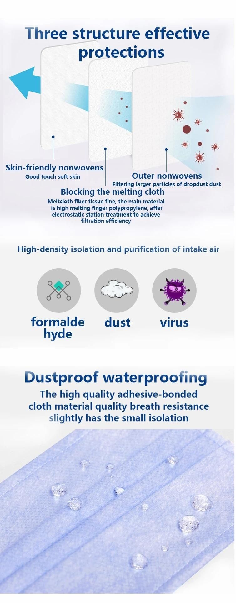 Ear Loop 3-Layer Disposable Protective Face Mask