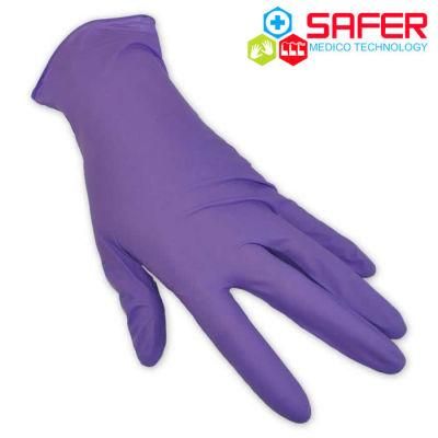 Disposable Violet Nitrile Glove for Civil Use