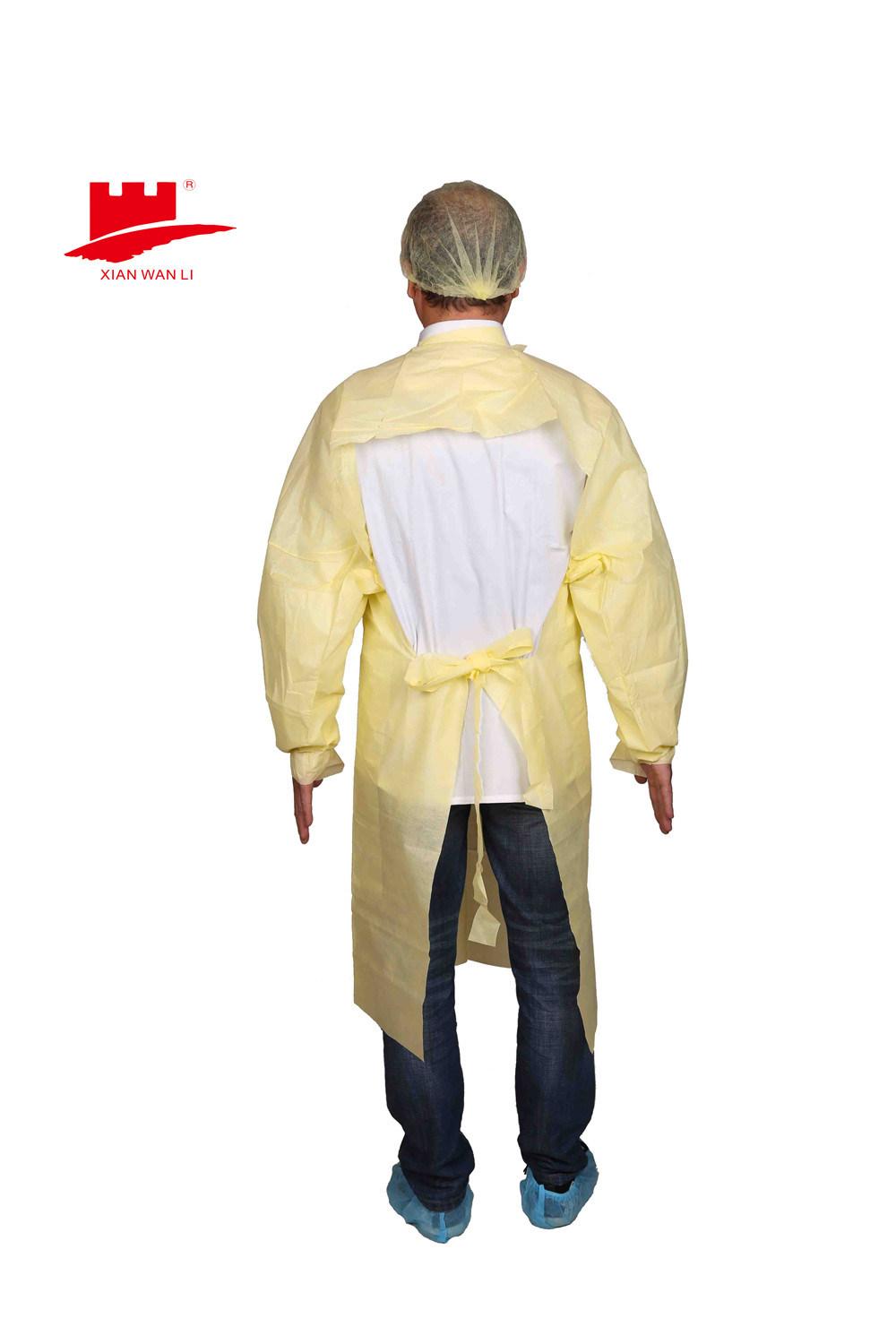 Disposable Over-The-Head Poly-Coated Reinforced Gown Convenient Gown