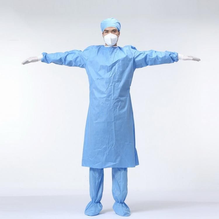 Reinforced Medical Surgical Waterproof Sterile SMS Surgical Gowns