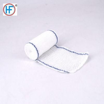 Mdr CE Approved Cotton Disposable Hemostasis Blue Line Dressing Cotton Crepe Bandage