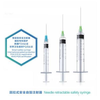 Wholesale Disposable Manual Retractable Safety Syringe