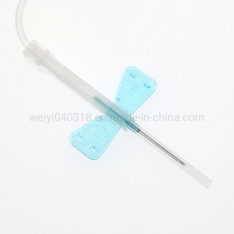 Safety Medical Scalp Vein Set Double Wings Butterfly Injection Needle for Single Use 19d-27g CE and ISO Approved