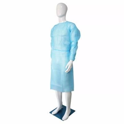 Disposable Virus Test Medical Supplies Nonwoven Surgical Waterproof Medical Surgery Protective Clothing Isolation Gown for Virus Test Lab Use