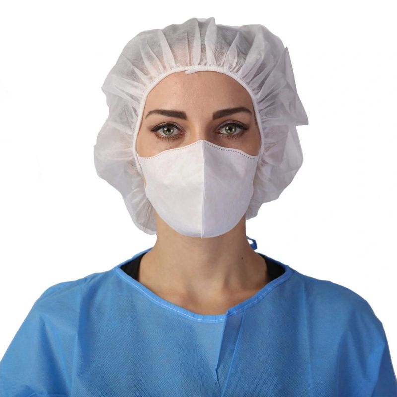 Disposable Medical Non Woven Strip Cap Bouffant Head Cover Hair Net Surgical Doctor Nurse Hat Round Mob Cap