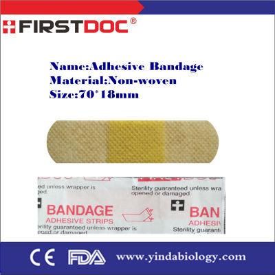 Medical Top Quality Adhesive Bandage, 70*18mm, Non-Woven