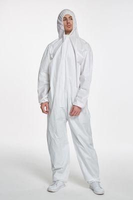 Medical Clothing White Surgical Non Woven Fabric Disposable Protective Coverall