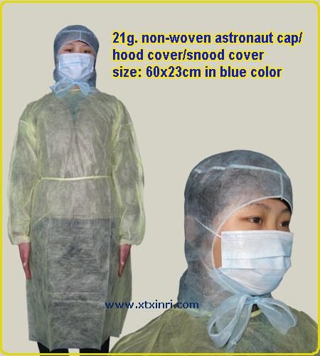 Medical Disposable PP Nonwoven Bouffant Cap Astronaut Hood Cover