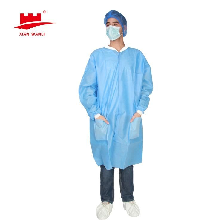 Disposable Protective Non-Woven Fabric Nonwoven Working Clothes SMS Lab Coat