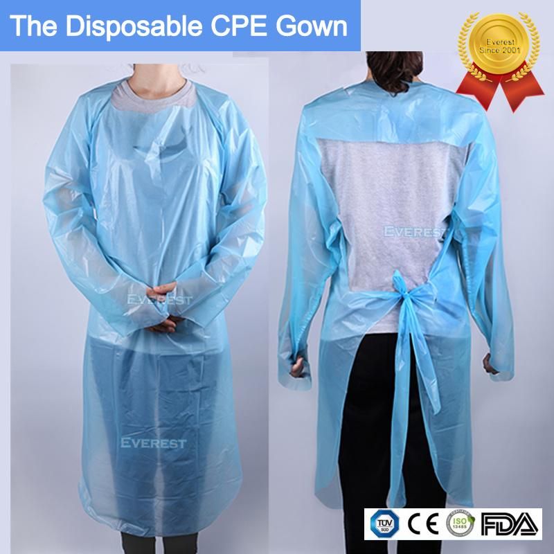 Personal Protection CPE Gowns with Exposing Wrists