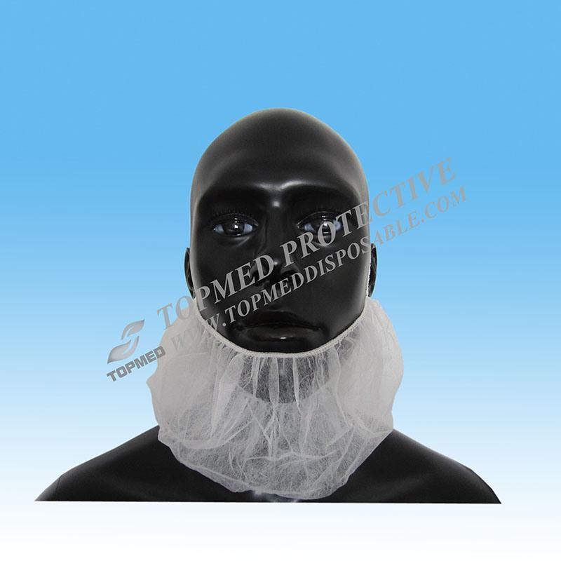 Food Processing Sanitory Disposable Nonwoven White Beard Cover Mask