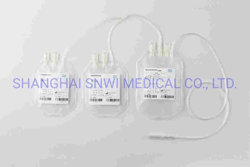 High Quality Medical Disposable Single Blood Transfer Bag with Solution (tubular film)