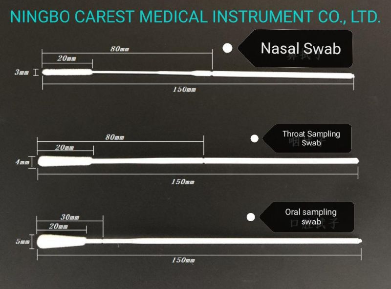 Medical Approved Disposable Individual Flocked Sampling Swab