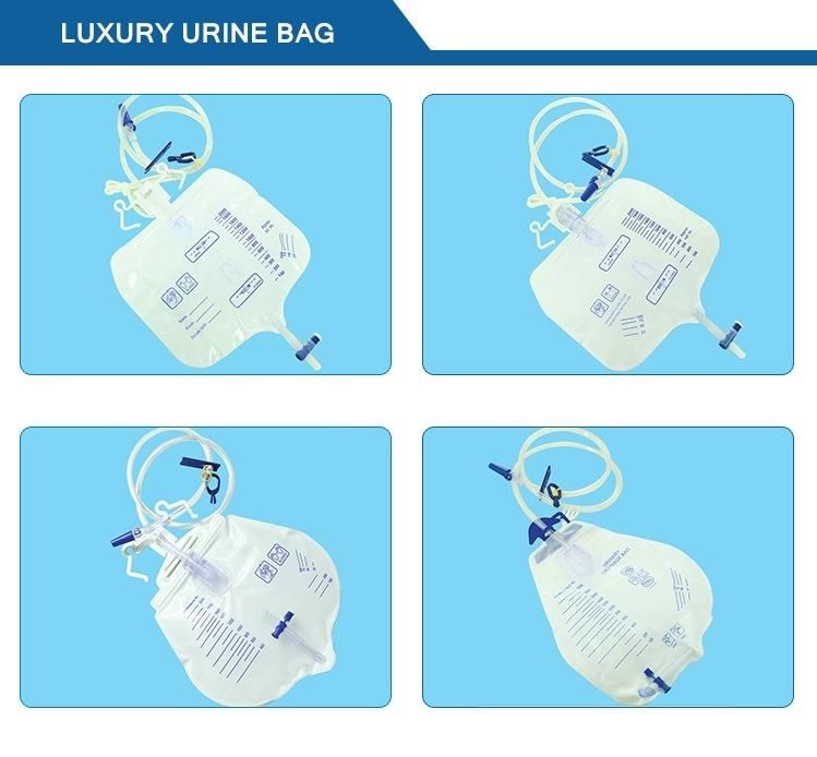 Disposable Urinary Drainage Bag 2000ml with Anti-Reflux Device Latex-Free Sterile