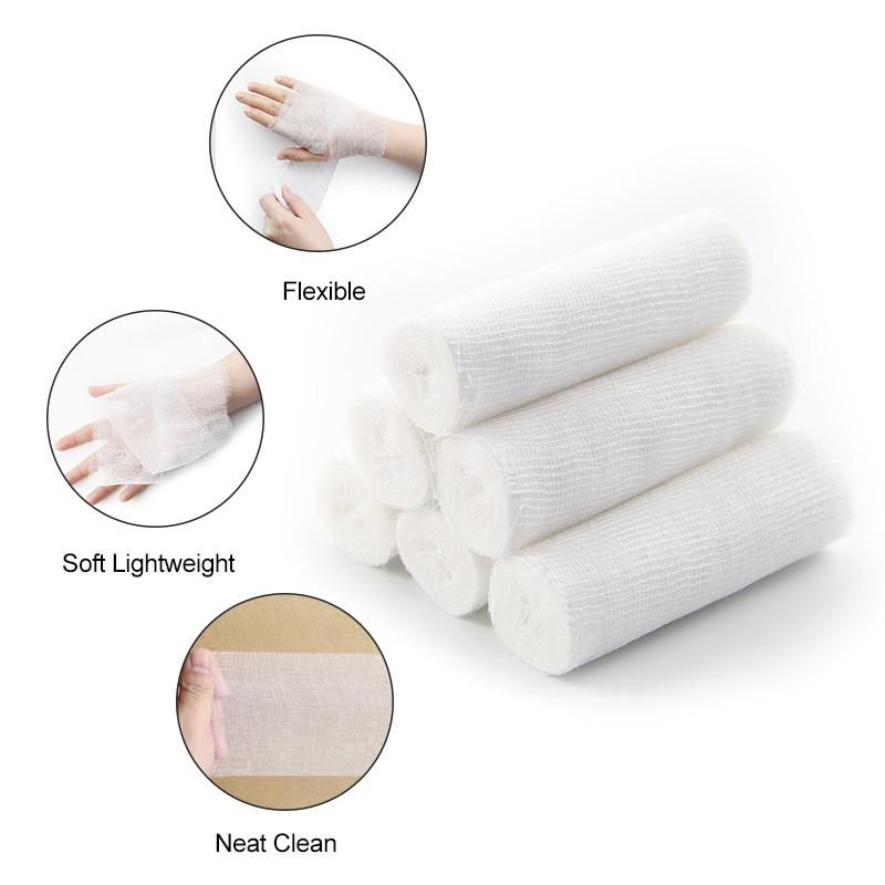 OEM Size Bleached Elastic Gauze Bandage Conforming First Aid PBT Bandage