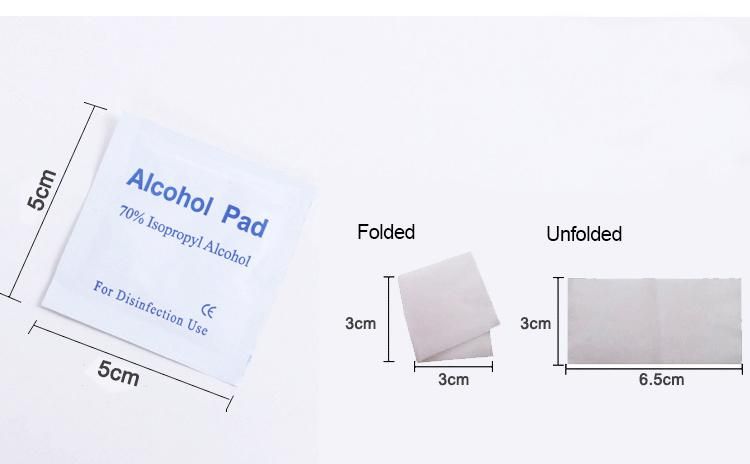 Alcohol Pads Factory Outlet CE 70% Isopropyl Alcohol Pads