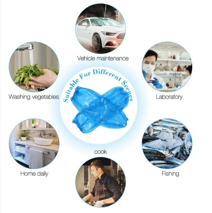 Disposable Waterproof Protective PE SMS PP Nonwoven Sleeve Cover for Household Cleaning/Clean-Room/Food Processing