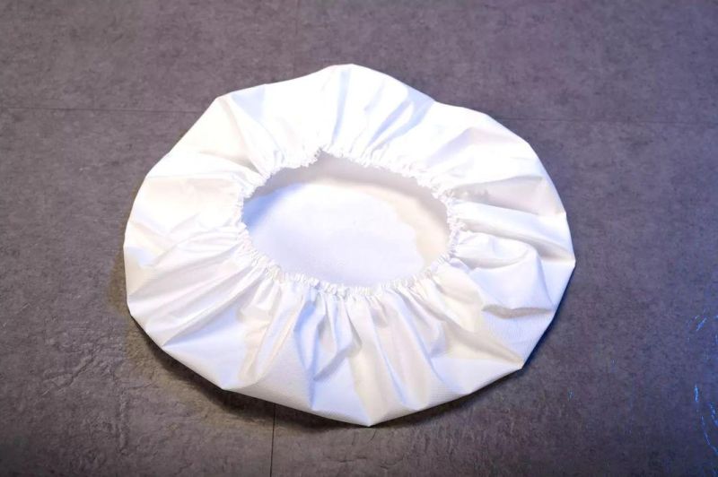 Disposable Medical Blue White Sanitary Shower Cap 45g Non-Woven Fabric