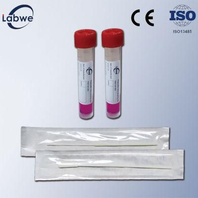 Transparent PP Material Disposable Virus Sampling Collection Solution Swab Tube