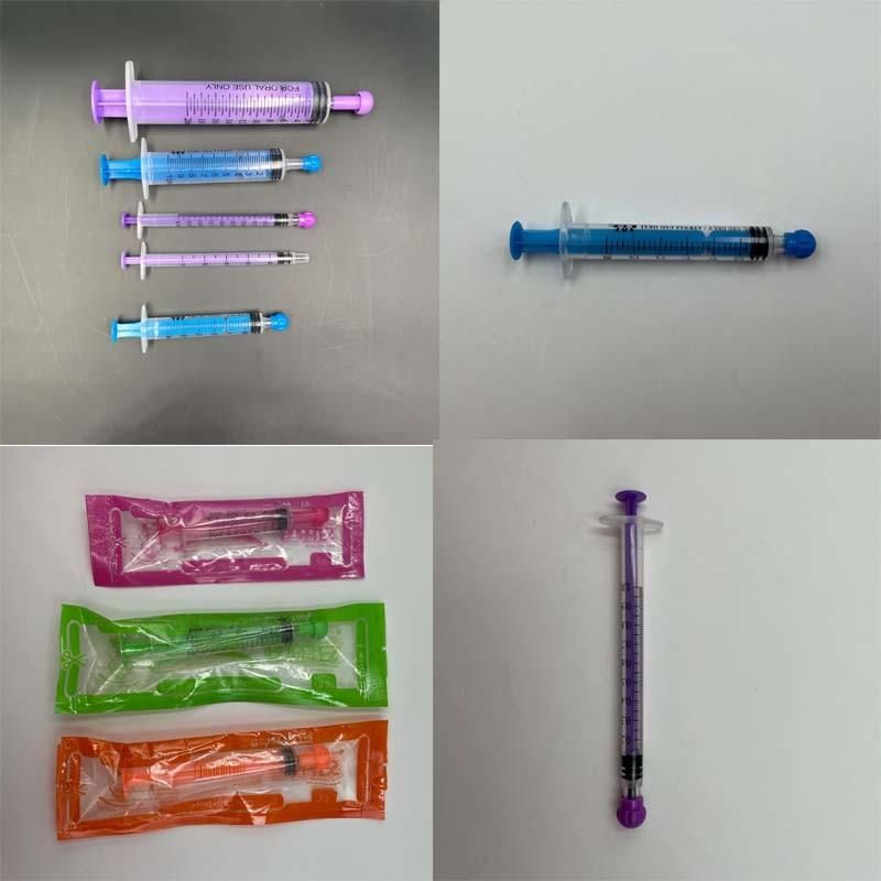 Hi Quality Colored Oral/Enteral Syringe with Tip Cap for Feeding