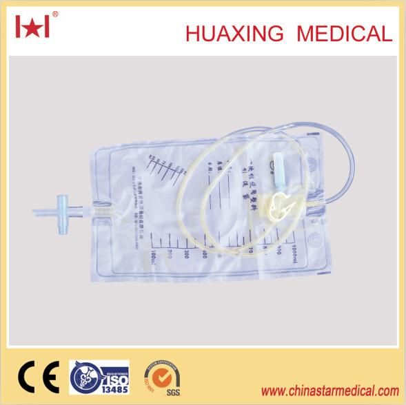 Disposable Surgical Urine Bag with Screw Valve