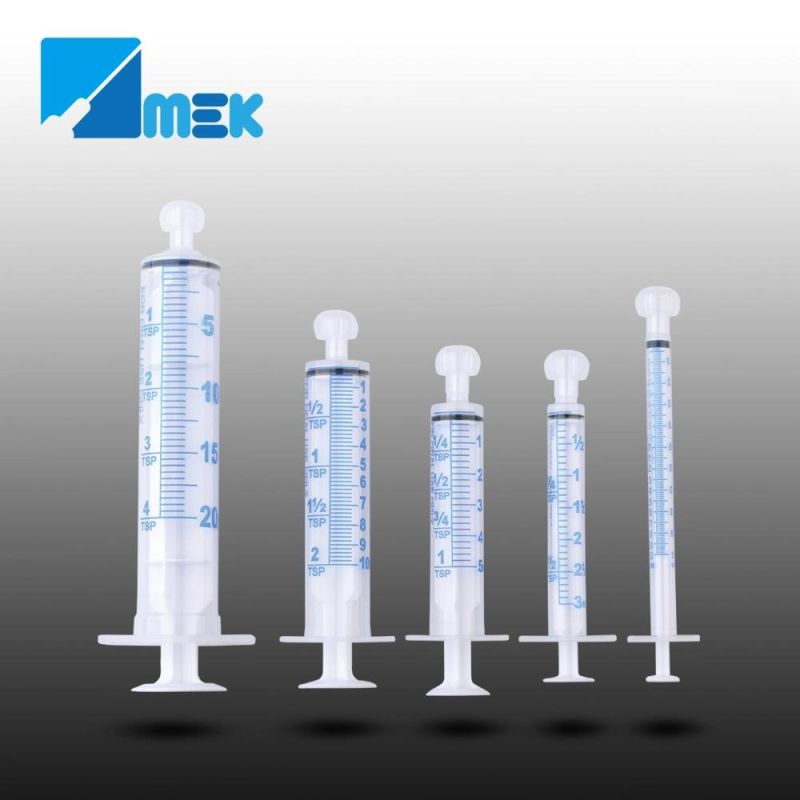 Light Proof Oral Syringe for Medicine or Feeding Use with Double Ring