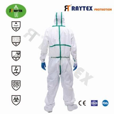 Type 4/5/6 Anti Static Safety Non Woven Microporous Coverall