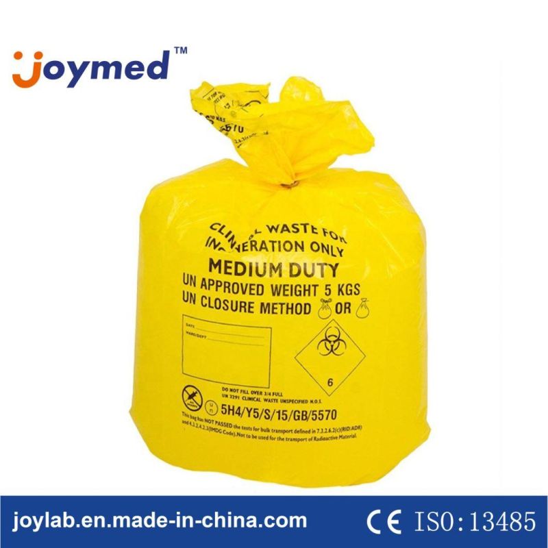 Heavy Duty Red PE Plastic Biohazard Garbage Biohazard Medical Waste Bag