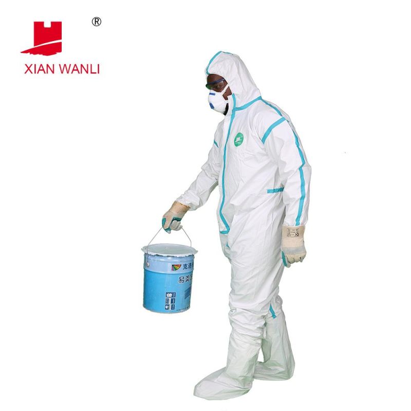 Disposable PPE Protective Microporous Type 3 4 5 6 Safey En14126 European Standard Coverall