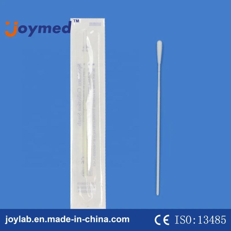 Sterile Specimen Collection DNA Sample Flocked Nasal Oral Swab with Vtm