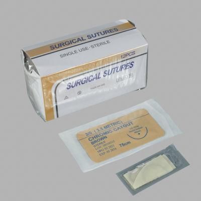 Disposable Absorbable Surgical Chromic/Plain Catgut Suture with CE FDA