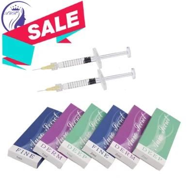 Korea 2ml Hyaluronic Acid Filler Under Eye Mesotherapy Lips Nose Injection Price