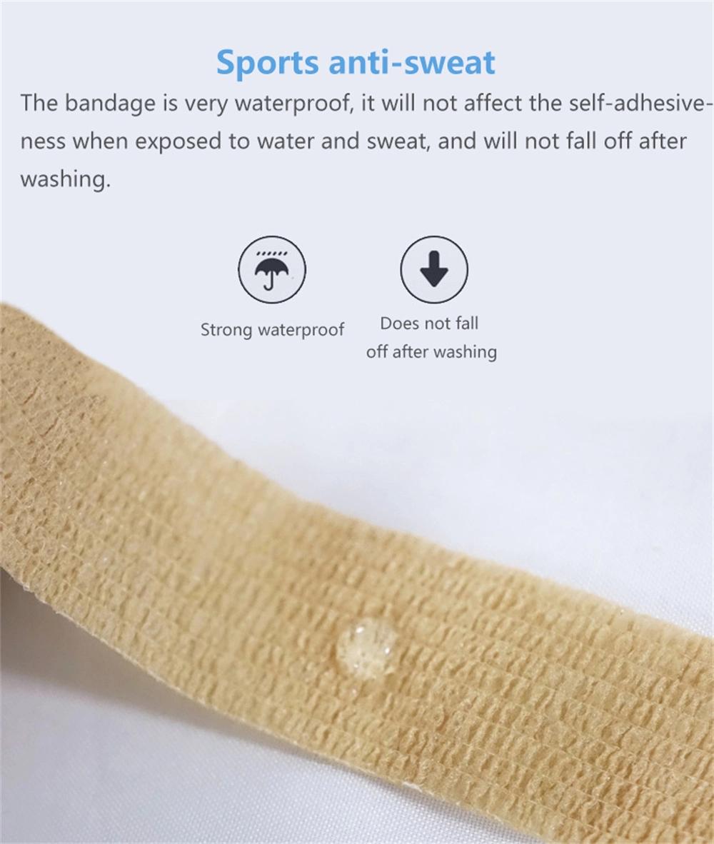 Non-Woven Self Adhesive Bandages Waterproof Wrap Bandage Strong Elastic Self Adherent Cohesive Tape for Sports Tattoo Machine Grip